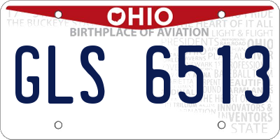 OH license plate GLS6513
