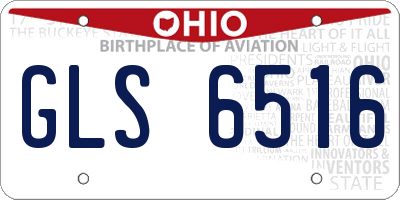 OH license plate GLS6516