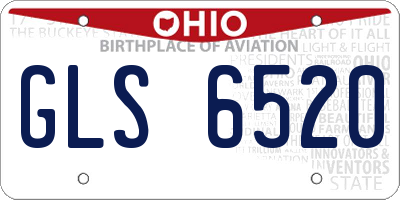 OH license plate GLS6520