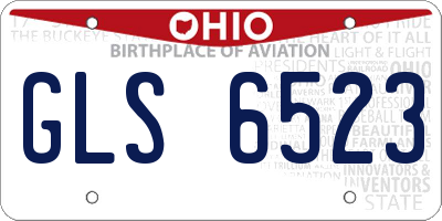 OH license plate GLS6523