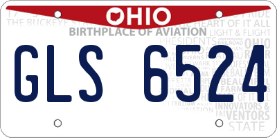 OH license plate GLS6524
