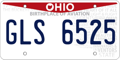 OH license plate GLS6525