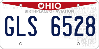 OH license plate GLS6528