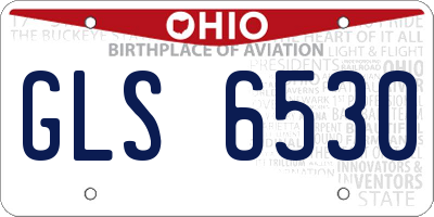 OH license plate GLS6530