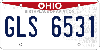 OH license plate GLS6531