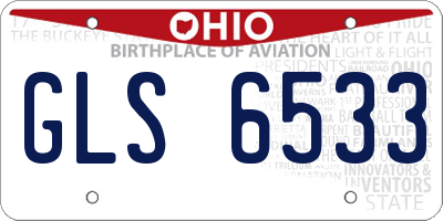 OH license plate GLS6533