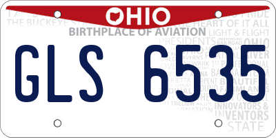 OH license plate GLS6535