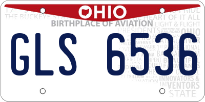 OH license plate GLS6536