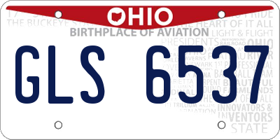 OH license plate GLS6537