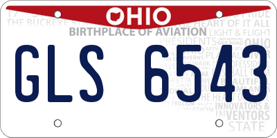 OH license plate GLS6543