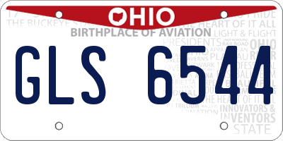 OH license plate GLS6544