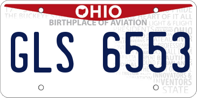 OH license plate GLS6553
