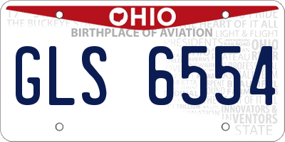 OH license plate GLS6554
