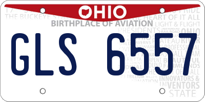 OH license plate GLS6557