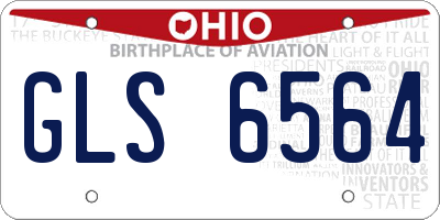 OH license plate GLS6564