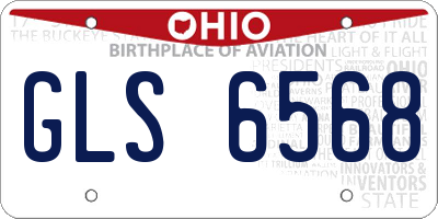 OH license plate GLS6568