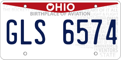 OH license plate GLS6574