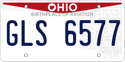 OH license plate GLS6577