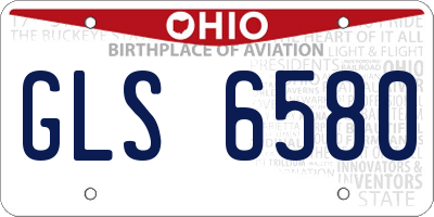OH license plate GLS6580