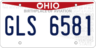 OH license plate GLS6581