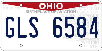 OH license plate GLS6584