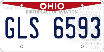 OH license plate GLS6593