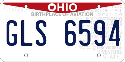 OH license plate GLS6594