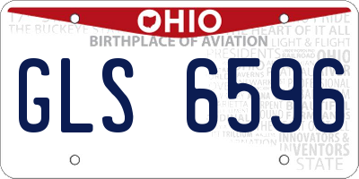 OH license plate GLS6596