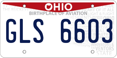 OH license plate GLS6603