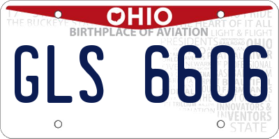 OH license plate GLS6606