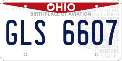 OH license plate GLS6607