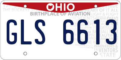 OH license plate GLS6613