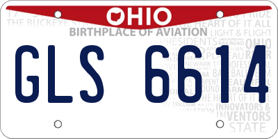 OH license plate GLS6614
