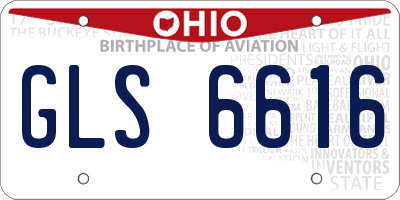 OH license plate GLS6616