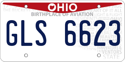 OH license plate GLS6623
