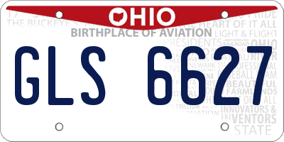 OH license plate GLS6627