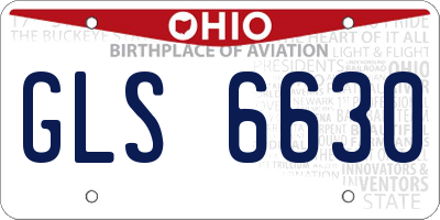 OH license plate GLS6630