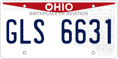 OH license plate GLS6631