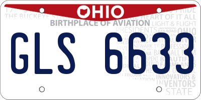 OH license plate GLS6633