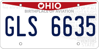 OH license plate GLS6635
