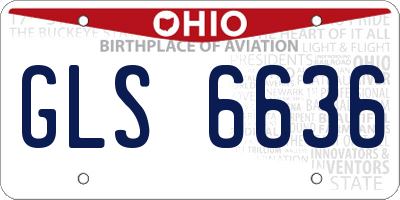 OH license plate GLS6636