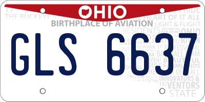OH license plate GLS6637