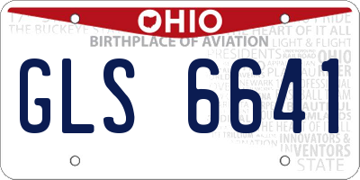 OH license plate GLS6641