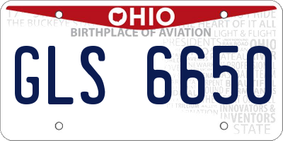 OH license plate GLS6650