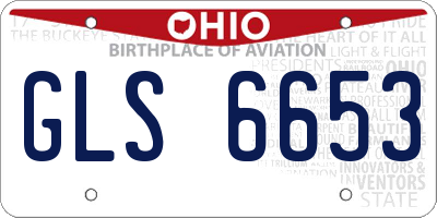 OH license plate GLS6653
