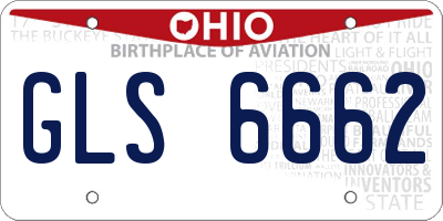 OH license plate GLS6662