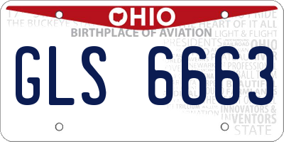 OH license plate GLS6663