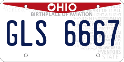 OH license plate GLS6667