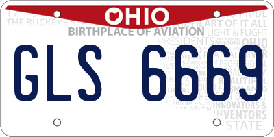 OH license plate GLS6669