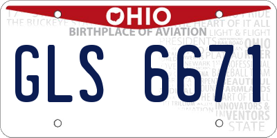 OH license plate GLS6671